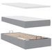 Cadre de lit ottoman et matelas gris clair 100x200 cm tissu - Photo n°7