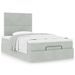 Cadre de lit ottoman et matelas gris clair 120x200 cm velours - Photo n°1