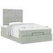Cadre de lit ottoman et matelas gris clair 120x200 cm velours - Photo n°1