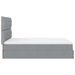 Cadre de lit ottoman et matelas gris clair 140x190 cm tissu - Photo n°8