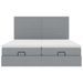 Cadre de lit ottoman et matelas gris clair 160x200cm tissu - Photo n°6