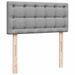 Cadre de lit ottoman et matelas gris clair 90x190 cm tissu - Photo n°7