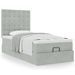 Cadre de lit ottoman et matelas gris clair 90x190 cm velours - Photo n°1