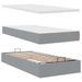 Cadre de lit ottoman et matelas gris clair 90x200 cm tissu - Photo n°6