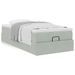 Cadre de lit ottoman et matelas gris clair 90x200 cm velours - Photo n°1