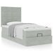 Cadre de lit ottoman et matelas gris clair 90x200 cm velours - Photo n°1