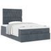 Cadre de lit ottoman et matelas gris foncé 120x200 cm velours - Photo n°1
