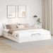 Cadre de lit ottoman sans matelas blanc 160x200 cm similicuir - Photo n°1