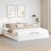 Cadre de lit ottoman sans matelas blanc 180x200 cm similicuir - Photo n°1