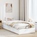 Cadre de lit ottoman sans matelas blanc 80x200 cm similicuir - Photo n°1