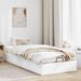 Cadre de lit ottoman sans matelas blanc 90x190 cm similicuir - Photo n°1