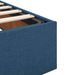 Cadre de lit ottoman sans matelas bleu 100x200 cm tissu - Photo n°9