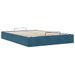 Cadre de lit ottoman sans matelas bleu foncé 140x190 cm velours - Photo n°4