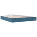 Cadre de lit ottoman sans matelas bleu foncé 160x200 cm velours - Photo n°4