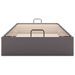 Cadre de lit ottoman sans matelas gris 100x200 cm similicuir - Photo n°5