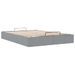 Cadre de lit ottoman sans matelas gris clair 140x190 cm tissu - Photo n°4