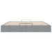 Cadre de lit ottoman sans matelas gris clair 160x200 cm tissu - Photo n°5