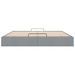 Cadre de lit ottoman sans matelas gris clair 180x200 cm tissu - Photo n°5