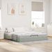 Cadre de lit ottoman sans matelas gris clair 180x200 cm velours - Photo n°3