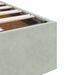 Cadre de lit ottoman sans matelas gris clair 200x200 cm velours - Photo n°9