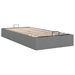 Cadre de lit ottoman sans matelas gris foncé 100x200 cm tissu - Photo n°7