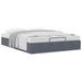 Cadre de lit ottoman sans matelas gris foncé 140x190 cm velours - Photo n°2