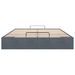 Cadre de lit ottoman sans matelas gris foncé 140x190 cm velours - Photo n°5