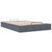 Cadre de lit ottoman sans matelas gris foncé 140x200 cm velours - Photo n°4