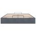 Cadre de lit ottoman sans matelas gris foncé 140x200 cm velours - Photo n°5