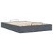 Cadre de lit ottoman sans matelas gris foncé 140x200 cm velours - Photo n°7