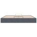 Cadre de lit ottoman sans matelas gris foncé 160x200 cm velours - Photo n°5