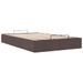 Cadre de lit ottoman sans matelas marron foncé 120x200 cm tissu - Photo n°4