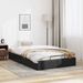 Cadre de lit ottoman sans matelas noir 120x190 cm similicuir - Photo n°1