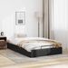 Cadre de lit ottoman sans matelas noir 120x200 cm similicuir - Photo n°1