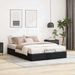 Cadre de lit ottoman sans matelas noir 140x190 cm similicuir - Photo n°1