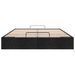 Cadre de lit ottoman sans matelas noir 140x190 cm tissu - Photo n°5