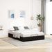 Cadre de lit ottoman sans matelas noir 140x200 cm velours - Photo n°3