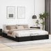 Cadre de lit ottoman sans matelas noir 160x200 cm similicuir - Photo n°1
