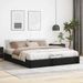 Cadre de lit ottoman sans matelas noir 180x200 cm similicuir - Photo n°1
