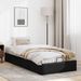 Cadre de lit ottoman sans matelas noir 80x200 cm similicuir - Photo n°1