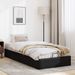 Cadre de lit ottoman sans matelas noir 90x190 cm similicuir - Photo n°1