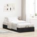 Cadre de lit ottoman sans matelas noir 90x190 cm tissu - Photo n°1