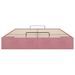 Cadre de lit ottoman sans matelas rose 140x190 cm velours - Photo n°5