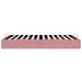 Cadre de lit ottoman sans matelas rose 140x190 cm velours - Photo n°6