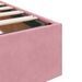 Cadre de lit ottoman sans matelas rose 140x190 cm velours - Photo n°9