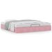 Cadre de lit ottoman sans matelas rose 160x200 cm velours - Photo n°1