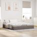 Cadre de lit ottoman sans matelas taupe 160x200 cm tissu - Photo n°1