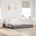 Cadre de lit ottoman sans matelas taupe 180x200 cm tissu - Photo n°1