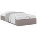 Cadre de lit ottoman sans matelas taupe 90x200 cm tissu - Photo n°3