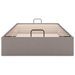 Cadre de lit ottoman sans matelas taupe 90x200 cm tissu - Photo n°5